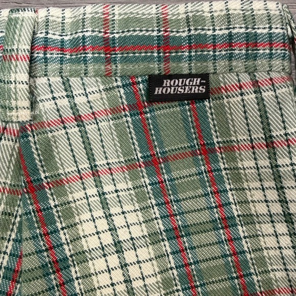 Vintage 70s Sears Rough-Housers Plaid Pants 6 Slim Flare Perma-Prest Boys - Picture 10 of 11